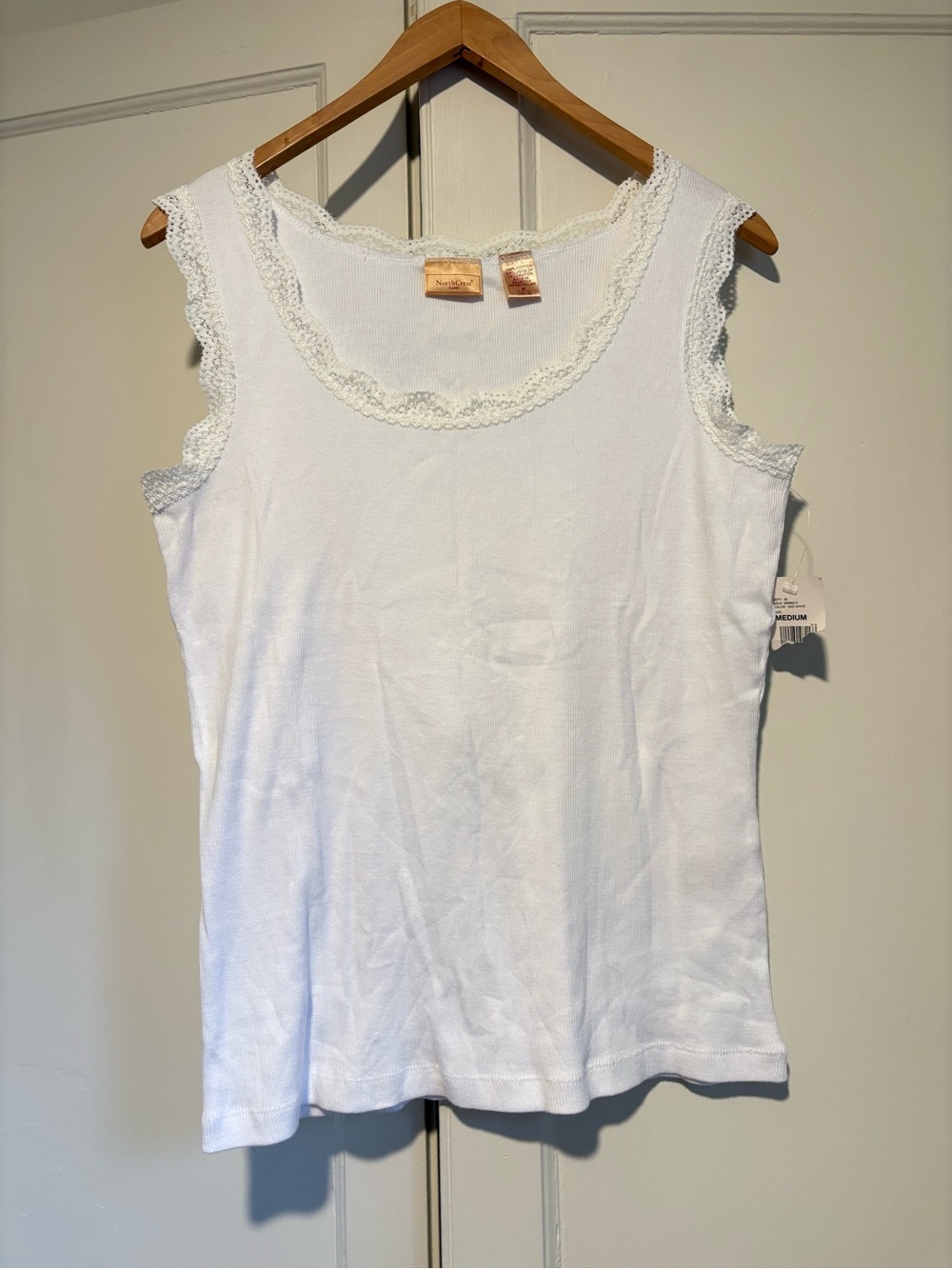 North Crest Lace Trimmed Ribbed Tank